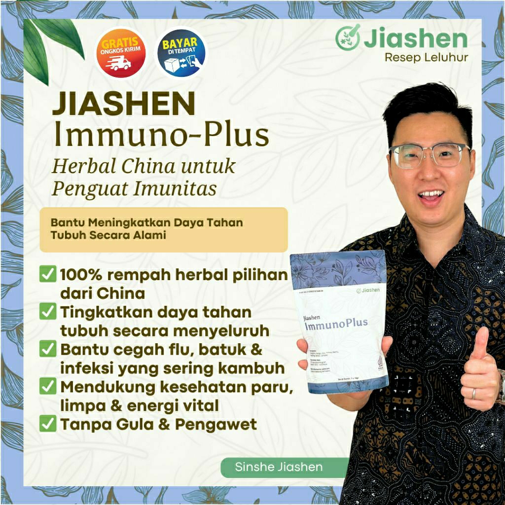 

Jiashen ImmunoPlus Herbal Cina Untuk Meningkatkan Imun dan Daya Tahan Tubuh