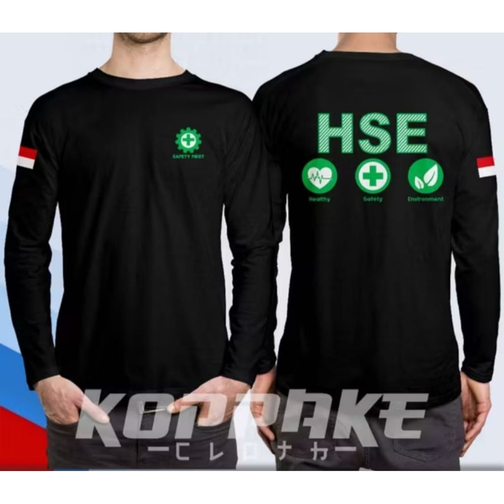 Kaos Lengan Panjang Safety First HSE