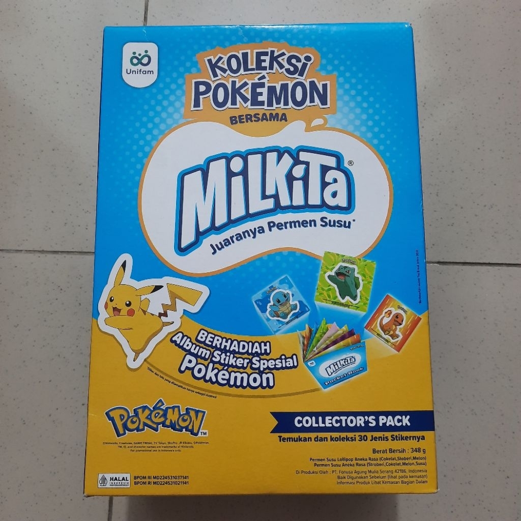 

EXP 08/2026 Set Box Milkita Pokemon 348gram Permen Susu Lolipop Candy