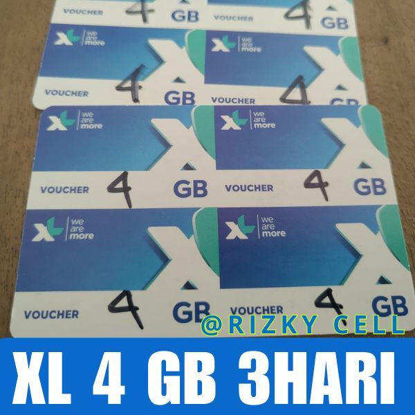 voucher vocer XL M 4 gb 3 hari OKU Timur, Baturaja , Waykanan , Muaradua