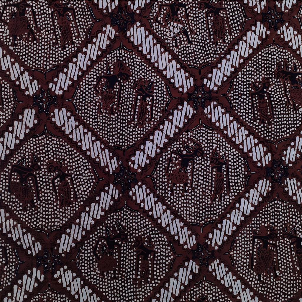 Kain Batik Tulis Yogyakarta Motif Kerton Kotak Wayang AR208