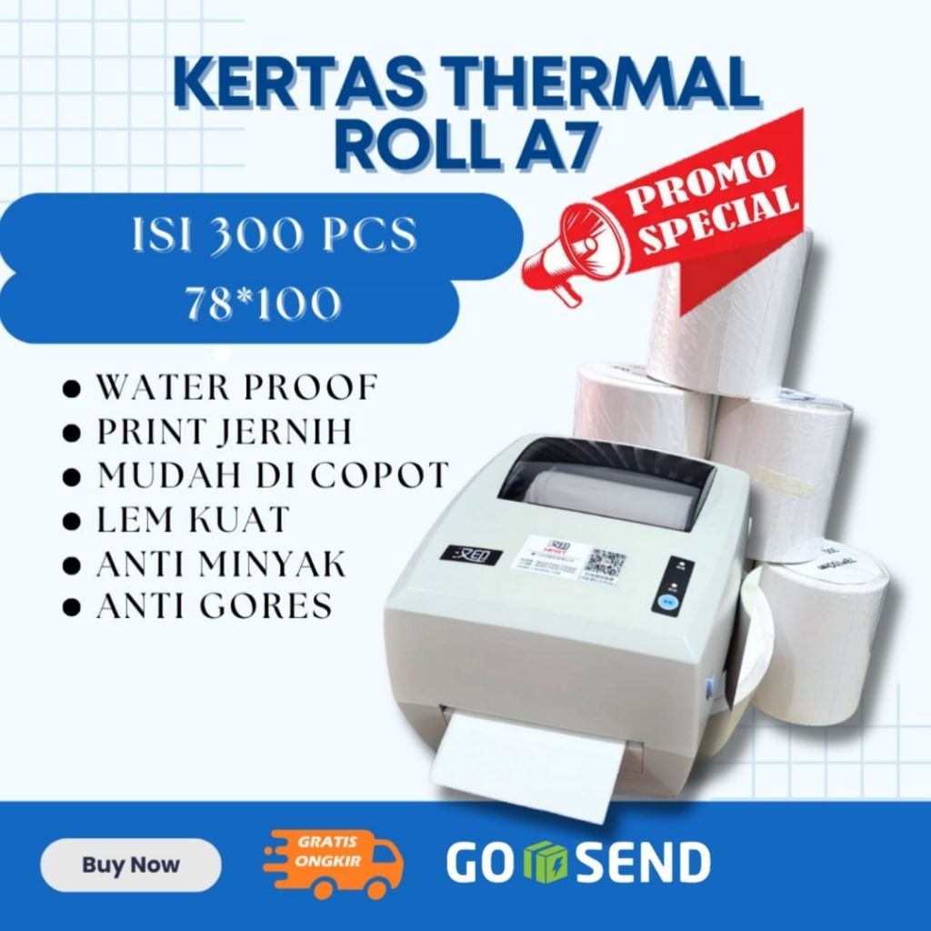 

25 kertas thermal lebih murah/kertas label thermal 100×100*500/78×100*300