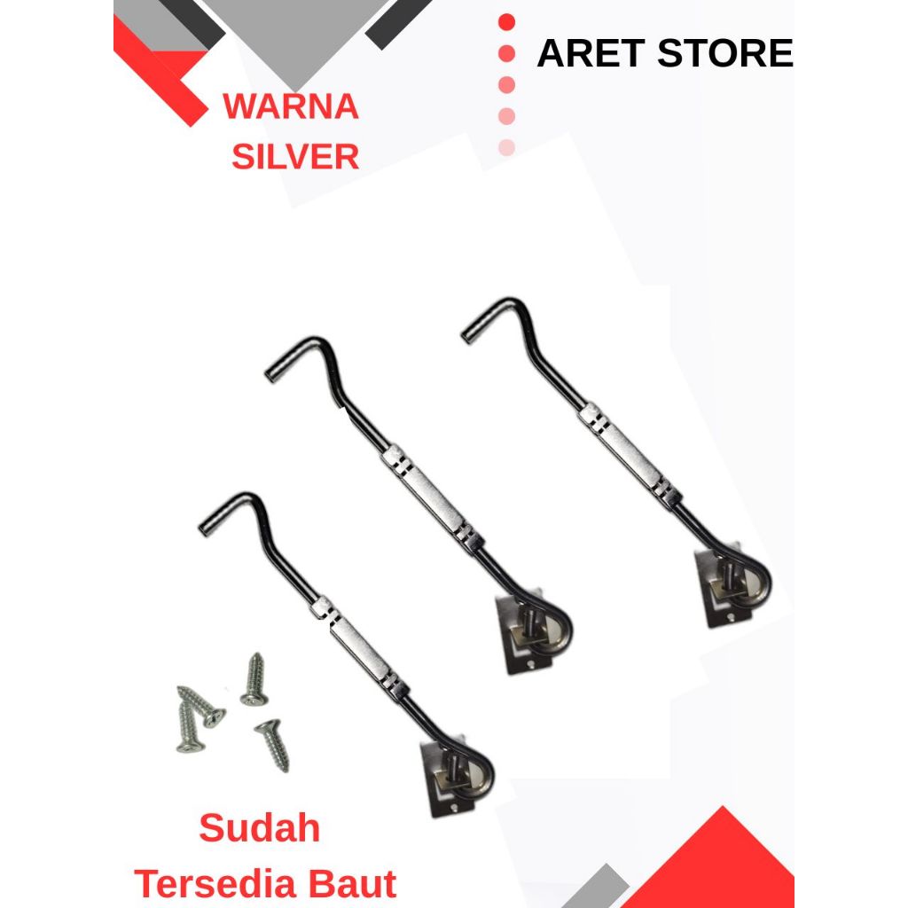 ARET STORE - HAK ANGIN JENDELA  PENYANGGA  JENDELA  CANTOLAN JENDELA UKURAN 8 INCH PANJANG 20 CM