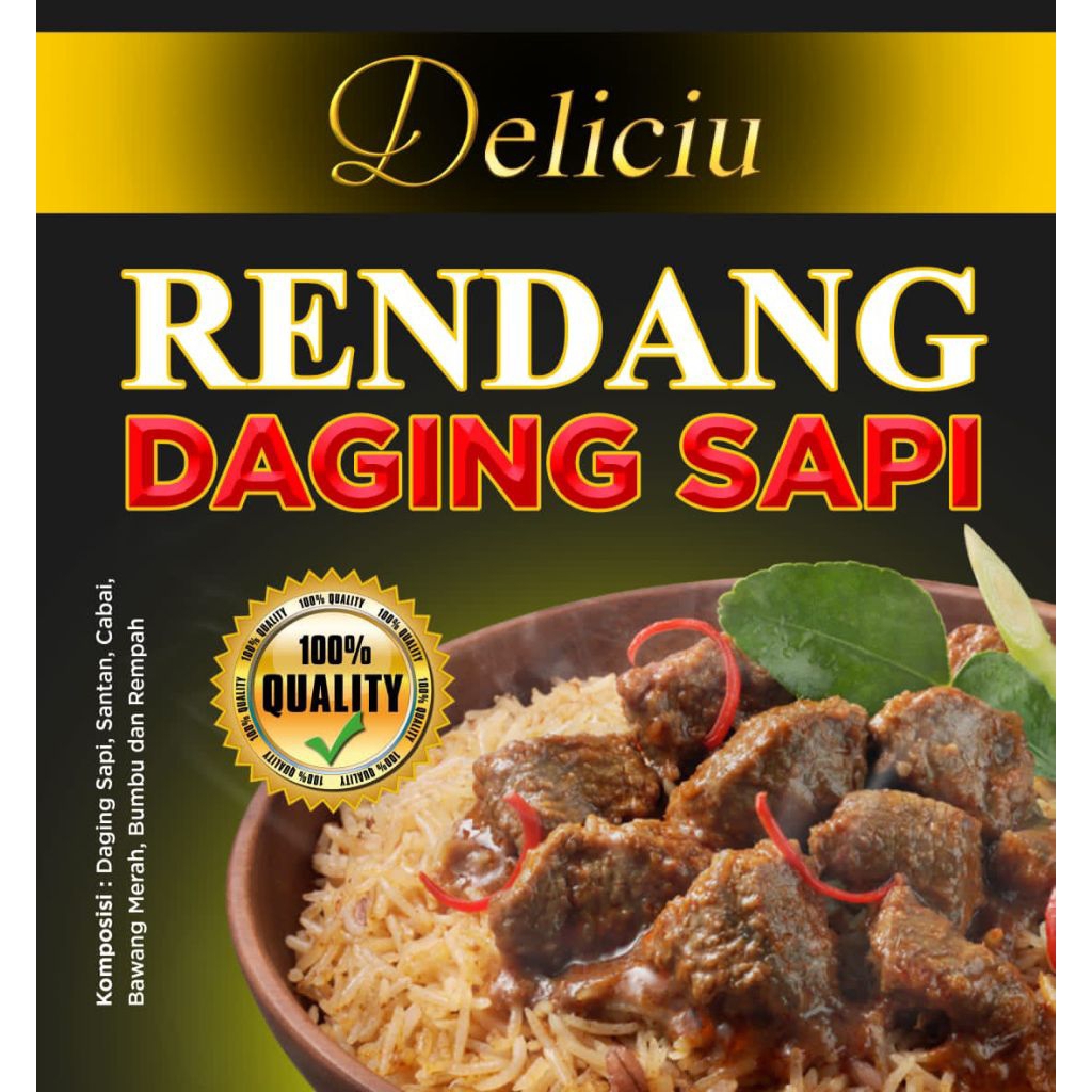 

Rendang Sapi Deliciu Lauk Siap Saji Langsung Makan