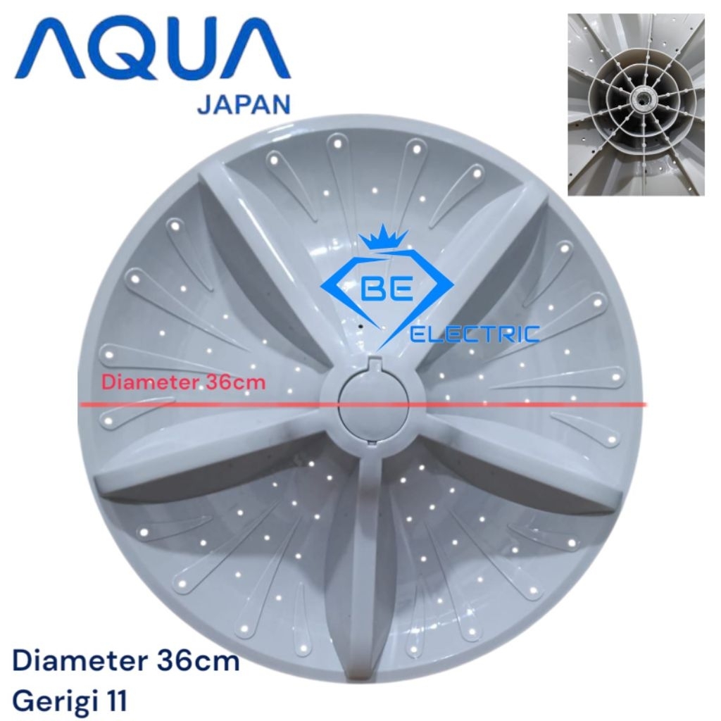 PULSATOR MESIN CUCI AQUA GERIGI 11AZ DIAMETER 36CM AQW 99XTF-H PUTARAN MESIN CUCI AQUA
