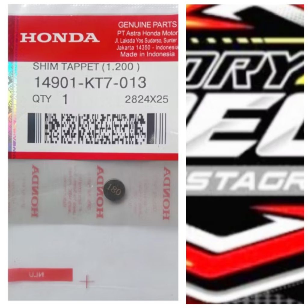 sim klep CBR 150 sonic 150 ukuran 180