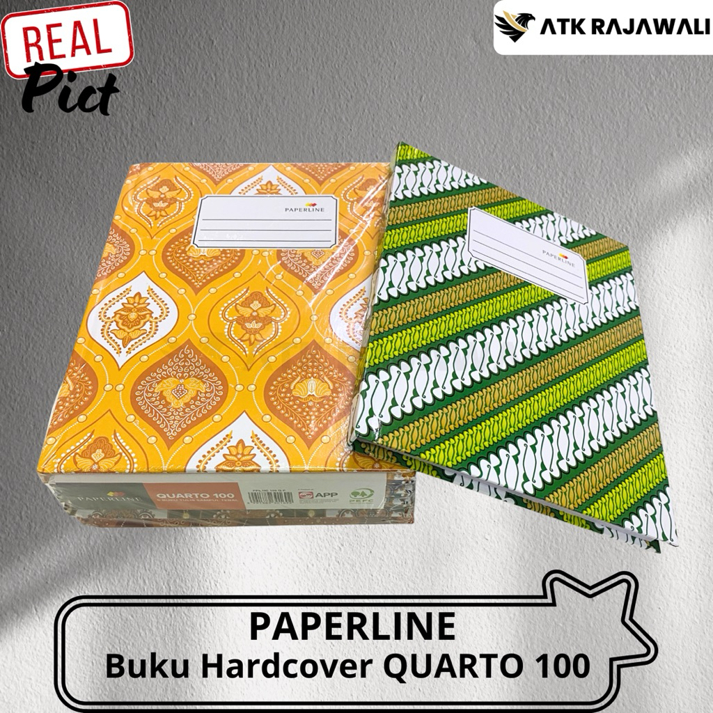 

(Pcs) Buku Hard Cover Quarto Kuarto Kwarto Paperline 100 Lembar Ppl