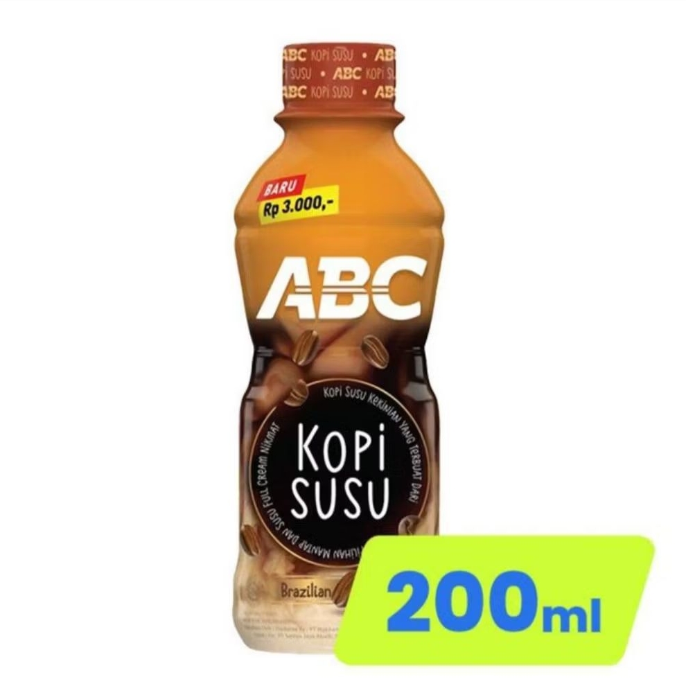 

Kopi ABC 200ml Kopi Susu Botol