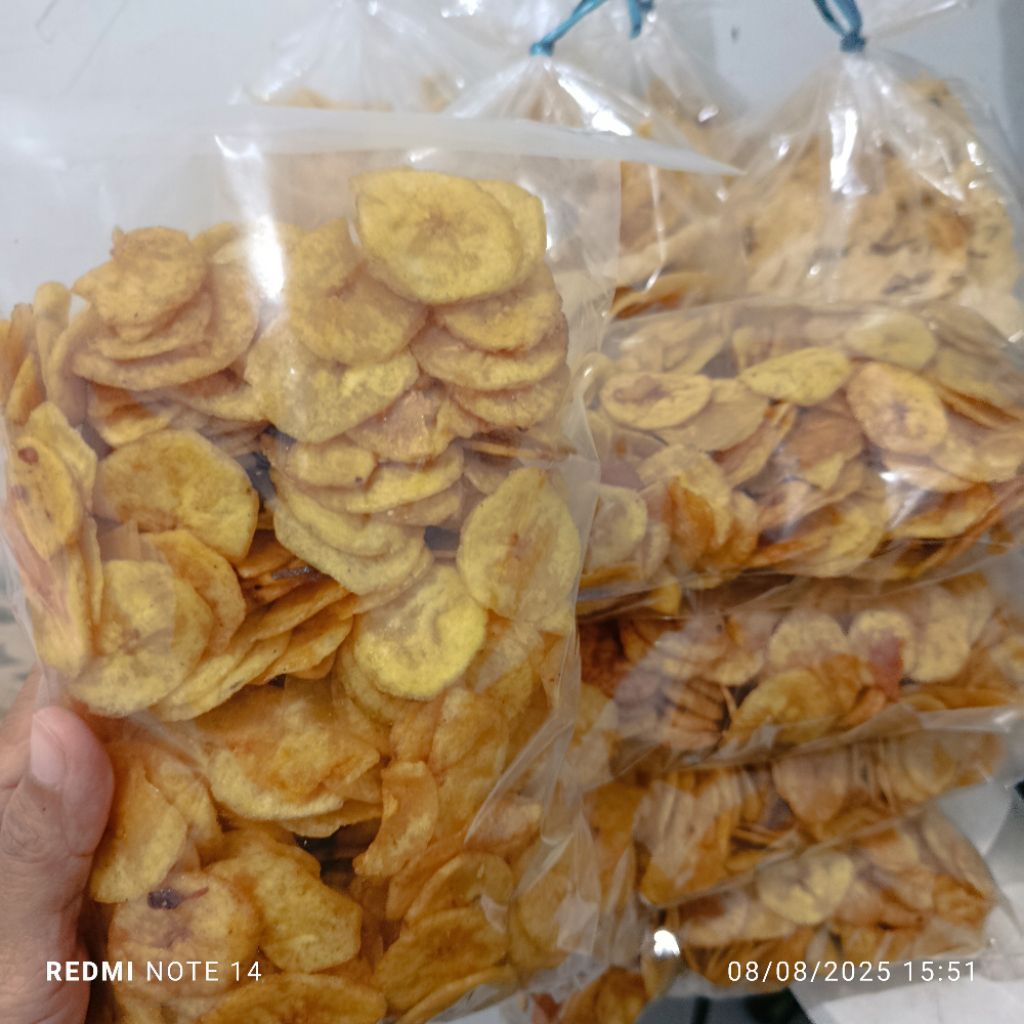 

peyek teri keripik pisang berat 250 gram