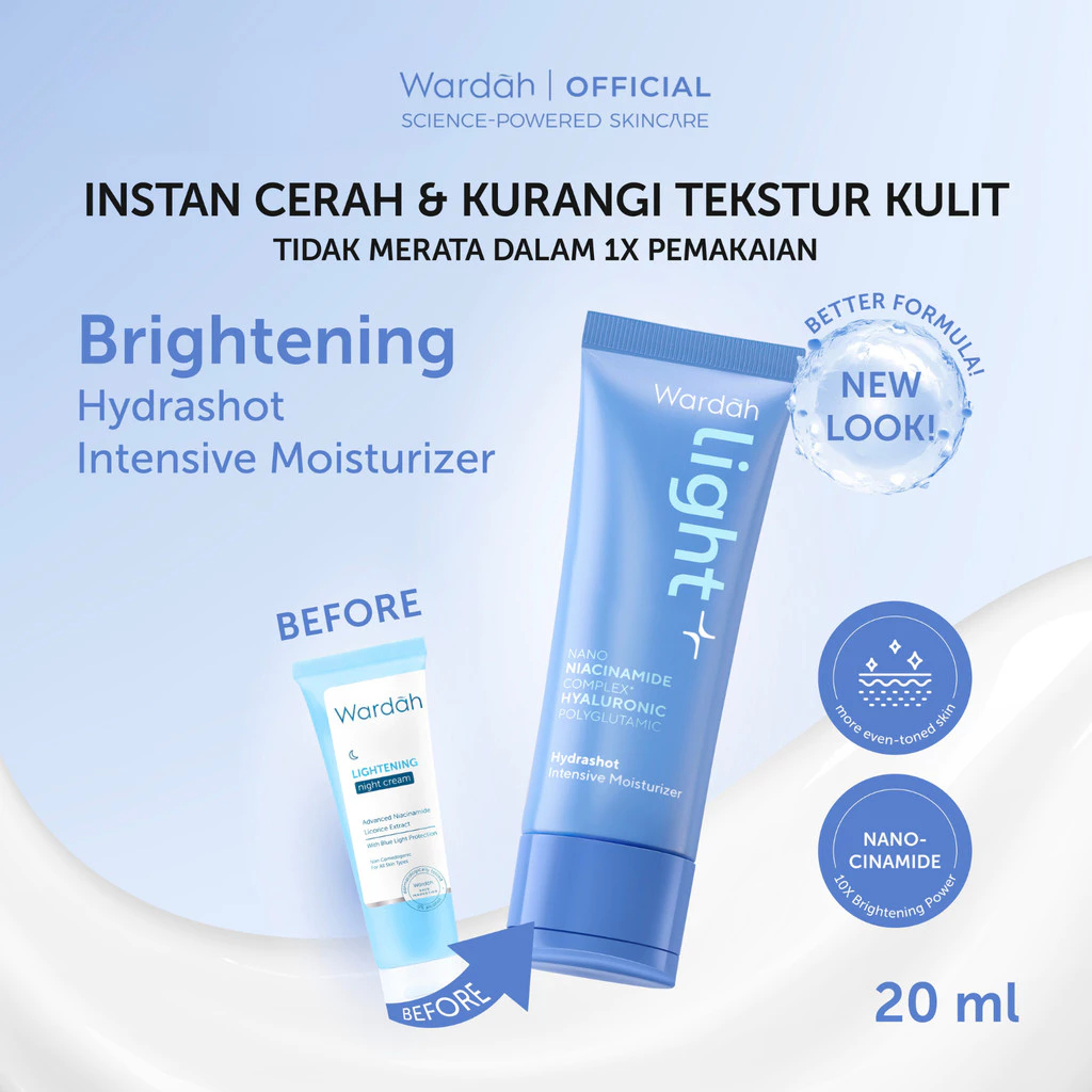 Pesona | WARDAH Lightening 5% Niacinamide + Allantoin Night Cream Kulit Kusam, Bekas Jerawat, Belang
