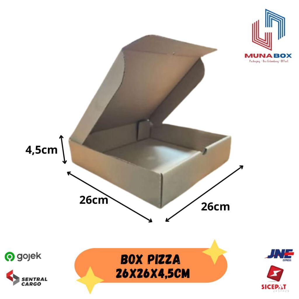 

Kardus Box Pizza 26x26x4,5 Kardus Kemasan Pizza Die Cut