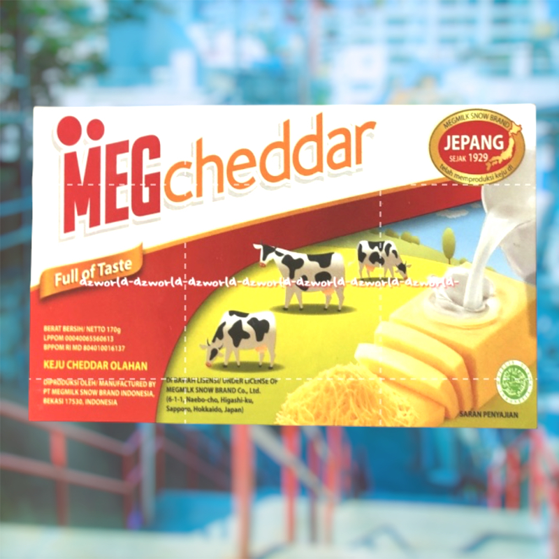 

Meg Cheddar 170gr Keju Chedar Block Batangan Olahan Full Of Taste Cheese Meeg 170gram Megcheddar