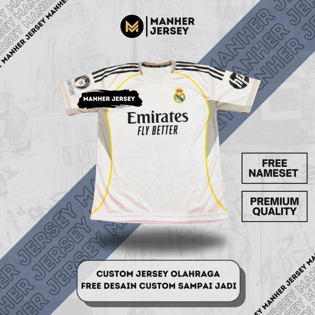 JERSEY REAL MADRID 2025 2026 FULL PRINTING