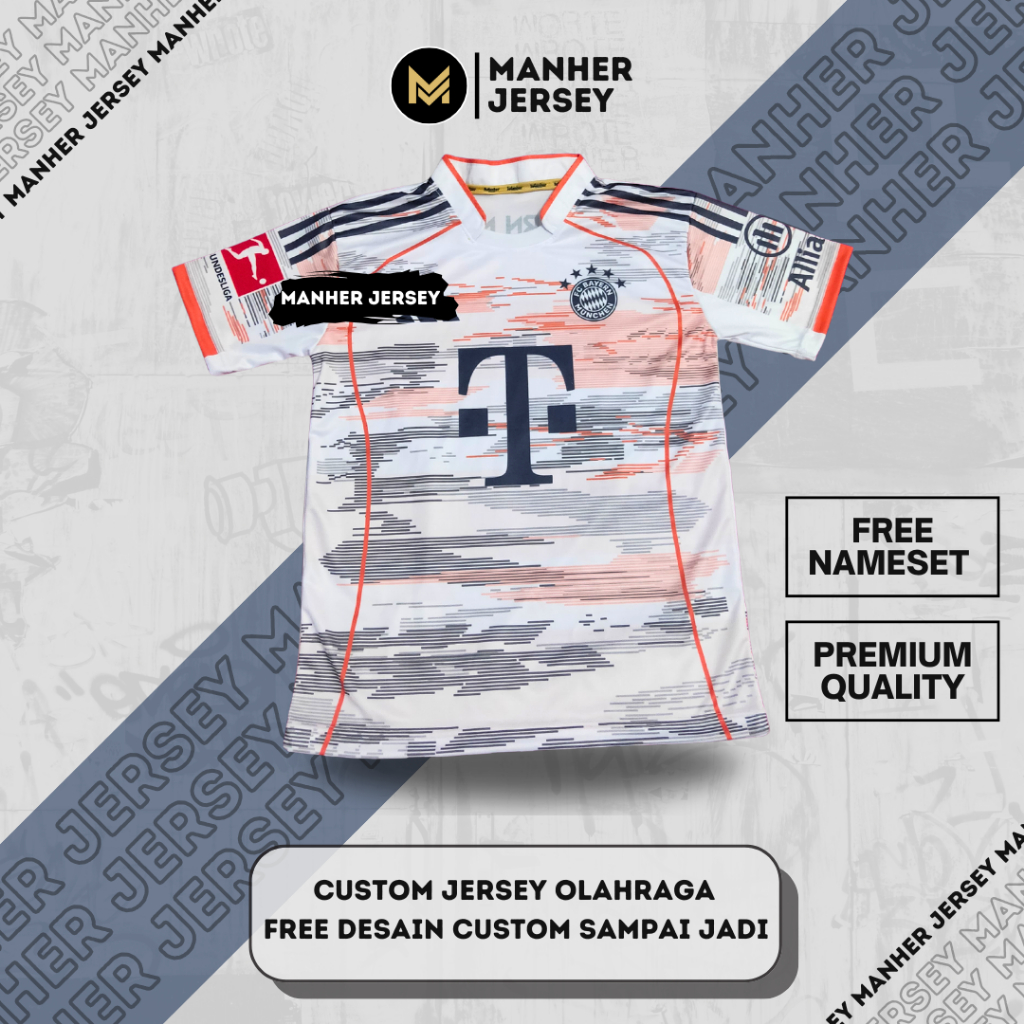 JERSEY BAYERN MUNCHEN 2025 2026 AWAY FULL PRINTING