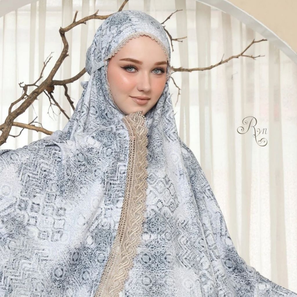 𝐑𝐲𝐧 𝐑𝐚𝐲𝐲𝐚𝐧 𝐎𝐟𝐟𝐢𝐜𝐢𝐚𝐥 | Mukena Rayyan Zoya Series | Mukena Travelling Rayon Viscose Jaguard Super Jumb