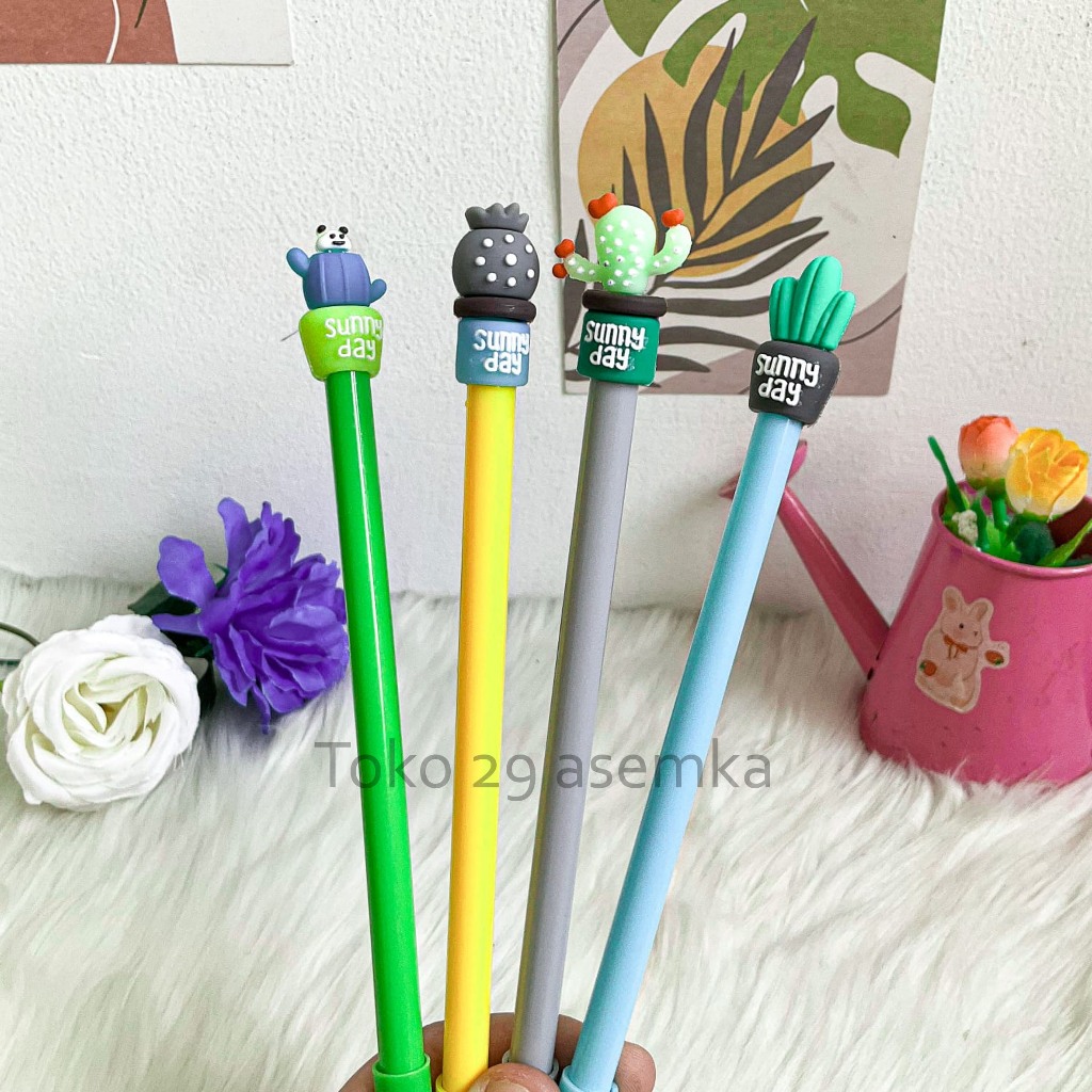 

PULPEN GEL KAKTUS SUNNY DAY ALAT TULIS BOLPOIN UNIK IMUT MURAH PEN GEL KARAKTER LUCU MURAH PENA