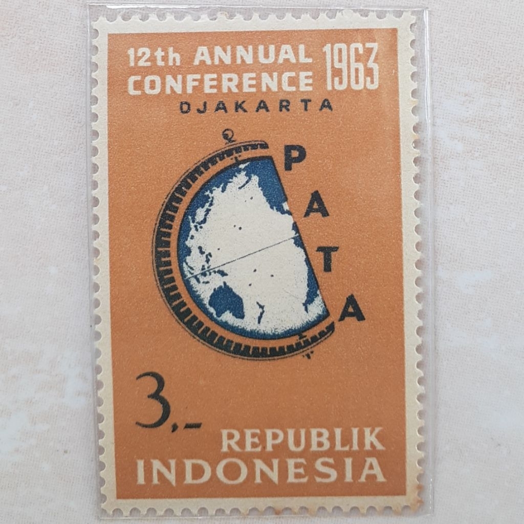 

(ID2) Perangko Indonesia Konperensi P.A.T.A (Rp 3) Tahun 1963