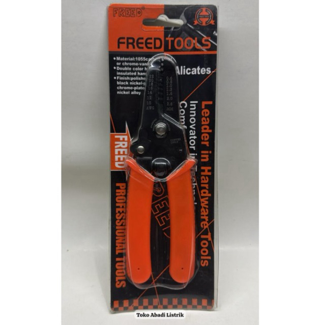 Wire Stripper Freed & KATIA Tang Potong Kupas Kabel Mini Crimping Tool Tang Skun