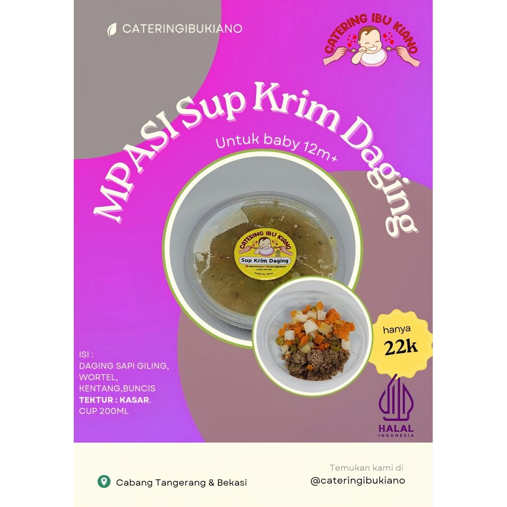Sup Krim Daging Catering MPASI Bayi Frozen