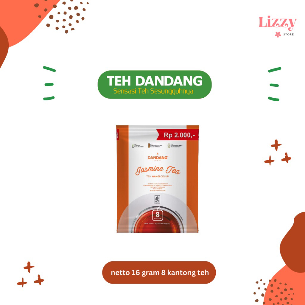 

Teh Dandang Jasmine Tea Celup Sachet 8 teabag 2gram