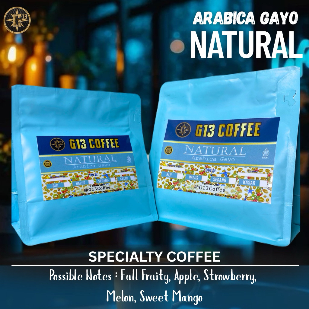 

KOPI ARABICA GAYO NATURAL ARABIKA ACEH COFFEE ROASTED BEAN BIJI / BUBU
