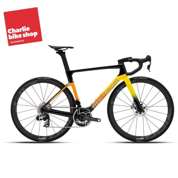 Polygon Sepeda Balap Carbon Helios A0 Sram Red E1 AXS With Power Meter - Carbon Roadbike UCI Approve