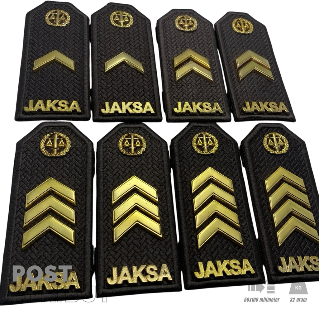 Pangkat PDU 2A-2D LOGAM JAKSA / Pangkat JAKSA Terbaru / Atribut KEJAKSAAN / Atribut JAKSA / Post Atr