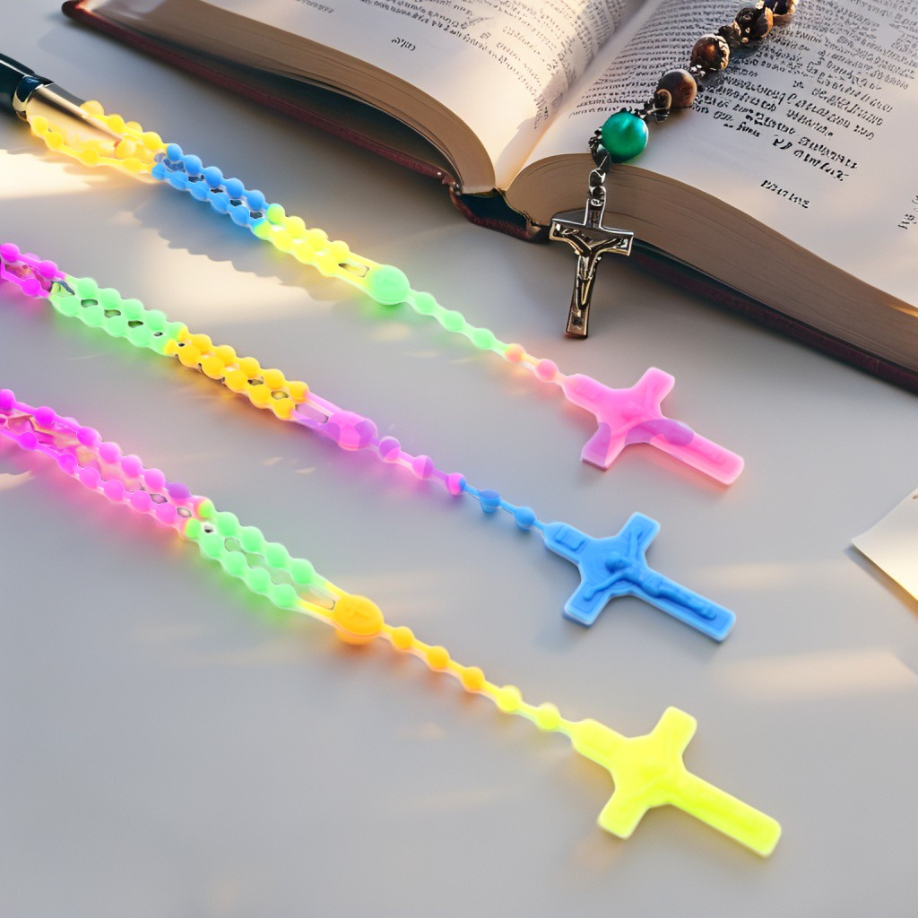PROMO KALUNG ROSARIO WARNA-WARNI / KALUNG ROSARIO ANAK-ANAK / ROSARIO KATOLIK / ROSARIO MURAH /