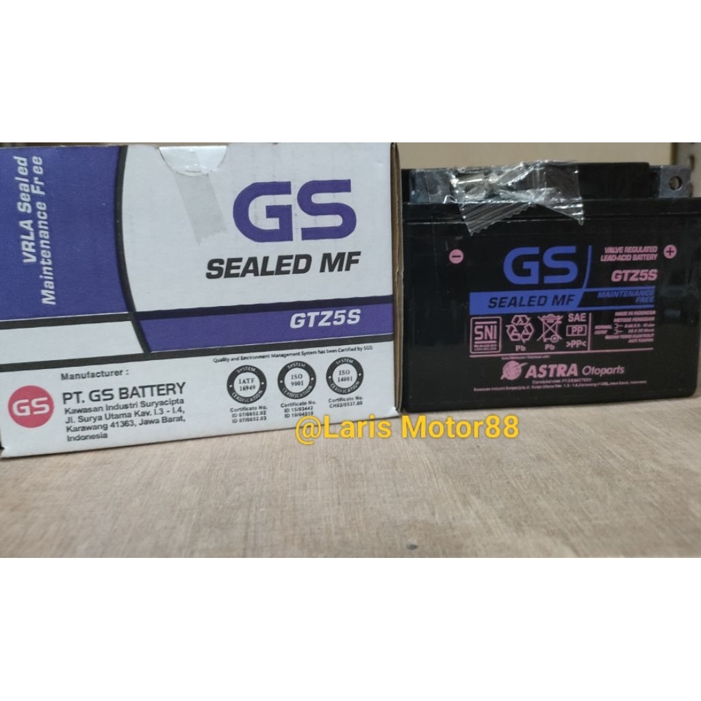 Aki Motor VARIO 110 GTZ5S MF Aki Kering