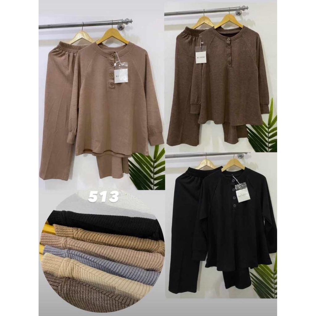 Kuyifei 513//setelan celana knit Kuyifei//pakaianwanitasby