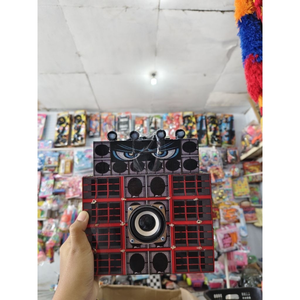 mainan Miniatur sound system horeg 2 inc blutut triplek kayu Salon lampu LED VIRAL HOREK son mini