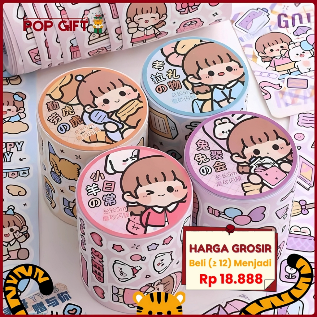 

PG 5M Washitape Masking Graffiti Tape Roll Dodogirl DIY Washi Tape Masking Tape Selotip Mini TLD132