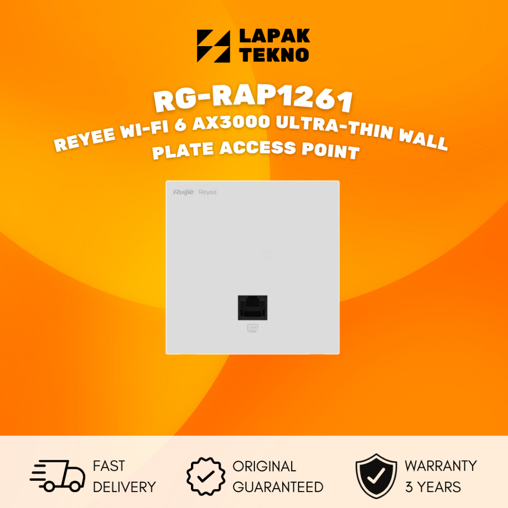 RUIJIE REYEE RG-RAP1261 - Wi-Fi 6 AX3000 Ultra-Thin Wall Plate Access Point