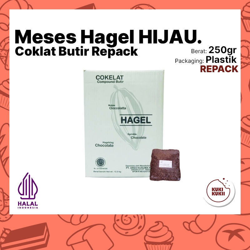 

Cokelat Butir Hagel HIJAU 250gr | Coklat Meses Premium Hagel Hijau 250 gram