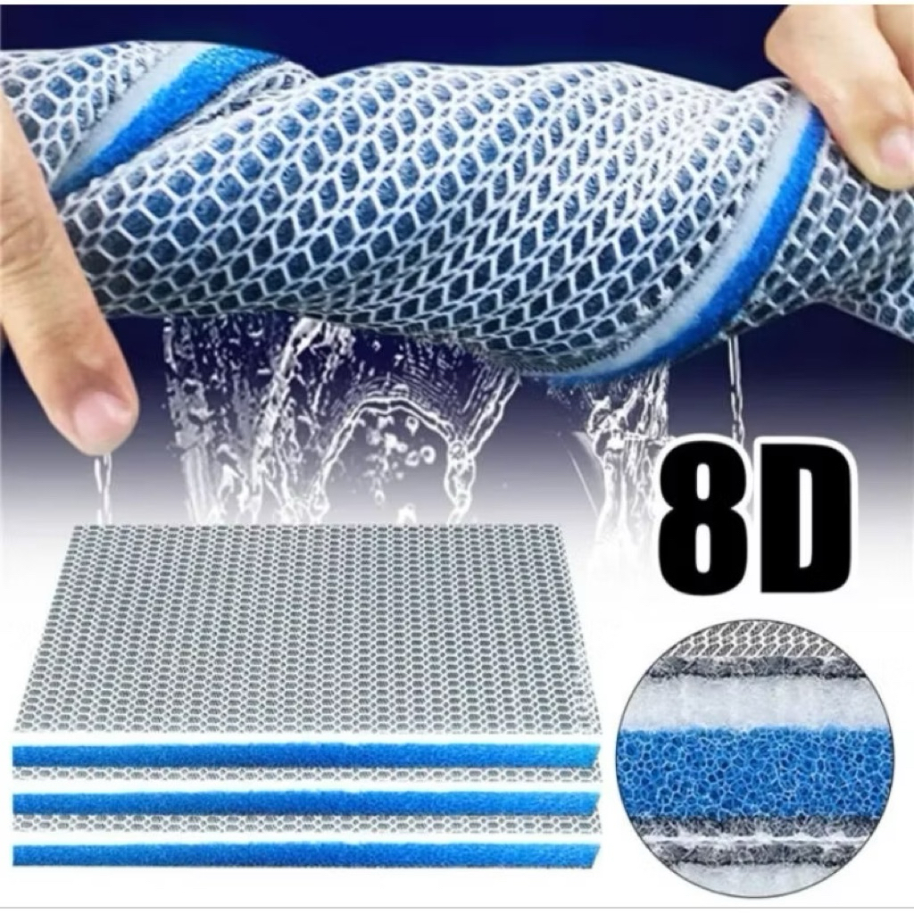 8D Nano Honeycomb Busa 8 Lapis Filter Media Kapas Magic Sponge Spons Aquarium Akuarium Aquascape Kol