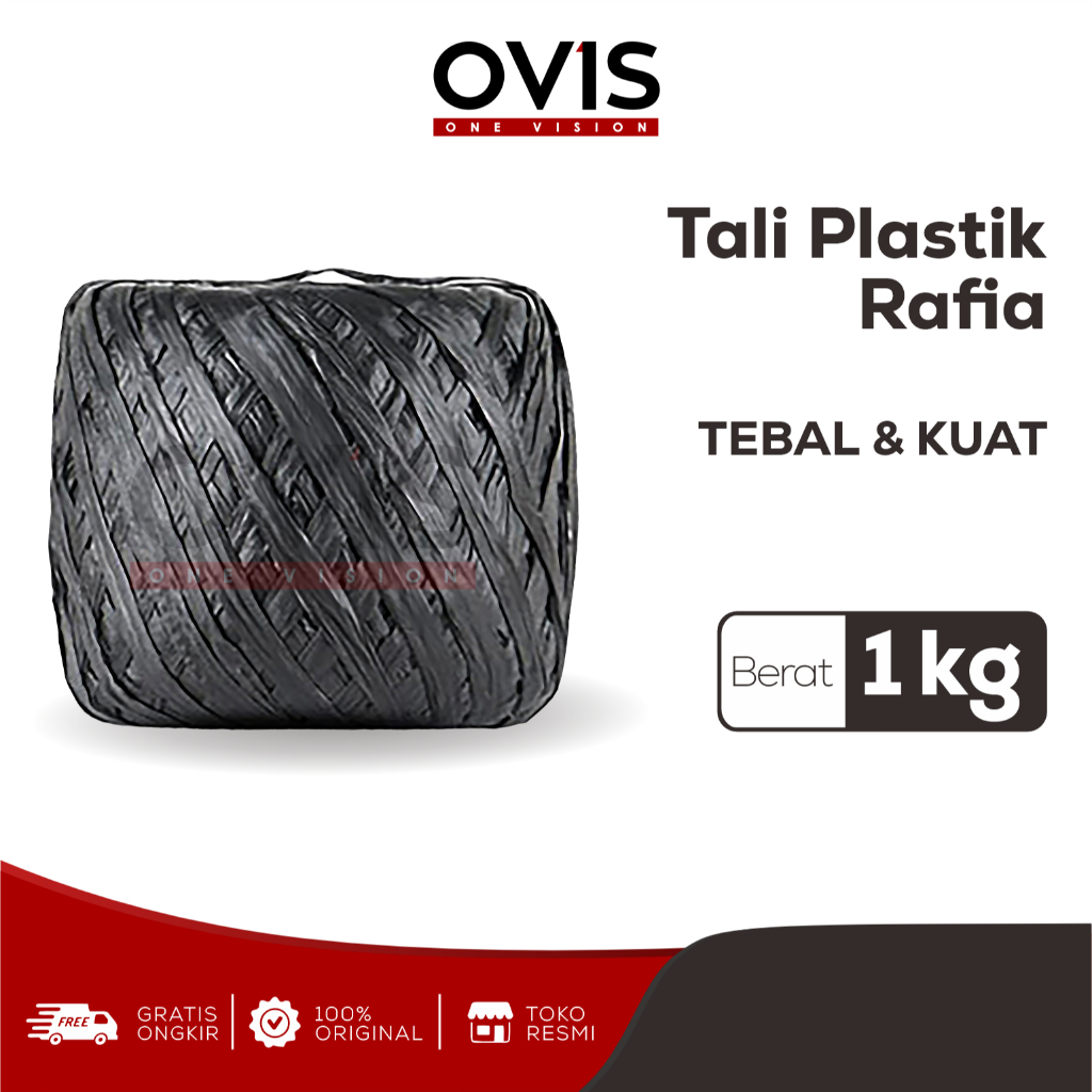 

Tali Rafia OVIS Plastik Gulungan 500 Gram 1 Kg