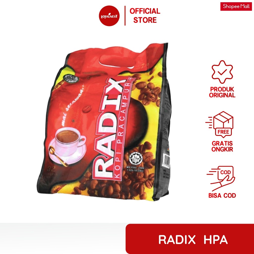 

Kopi Radix hpa Malaysia Asli Isi 32 Sachet