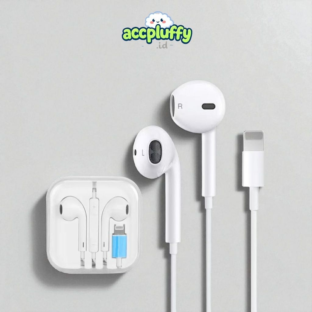 Accpluffy Headset Kabel Iphone Lightning Handsfree Bluetooth Earphone Stereo Music Gaming
