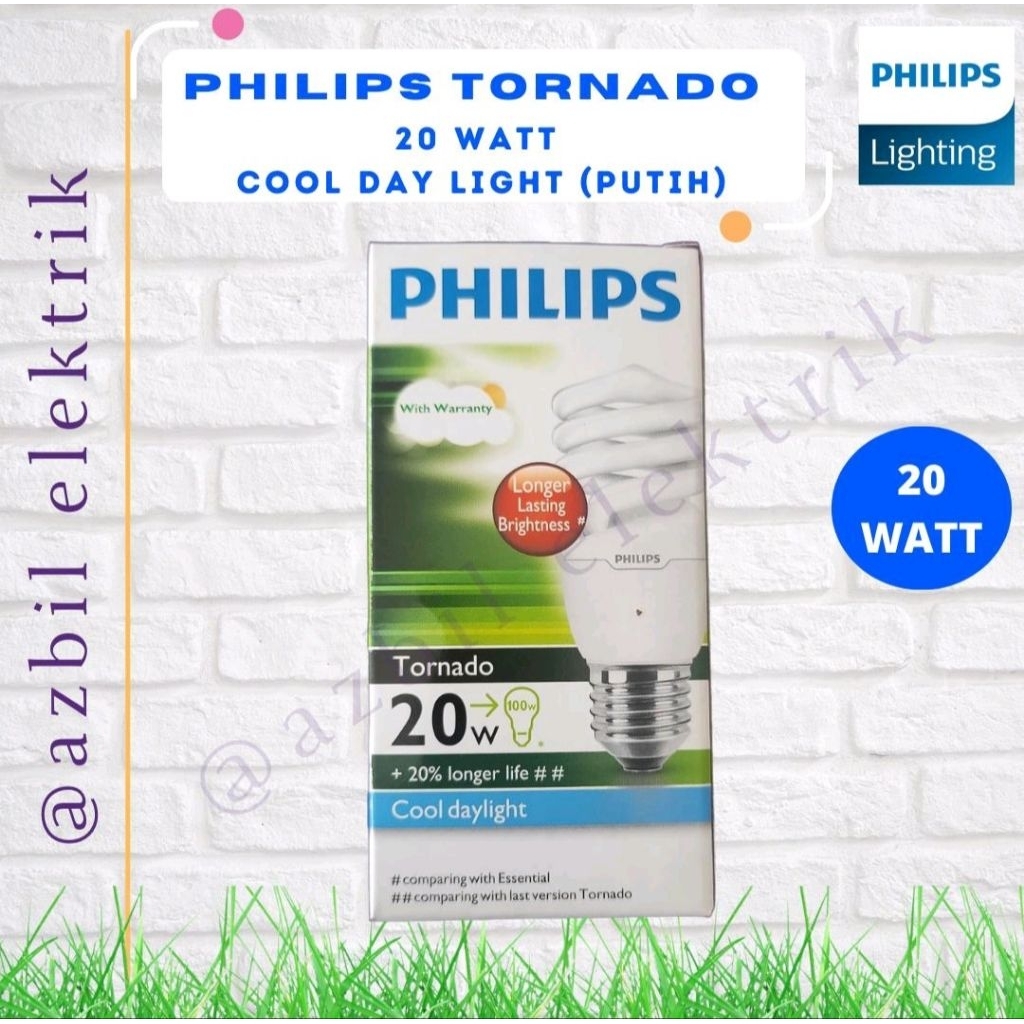 Lampu Philips tornado 20 Watt E27 Putih