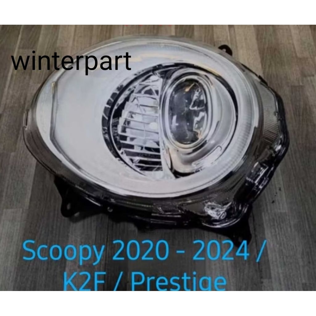 Lampu Reflektor Depan Komplit SCOOPY + LED 2020-2024