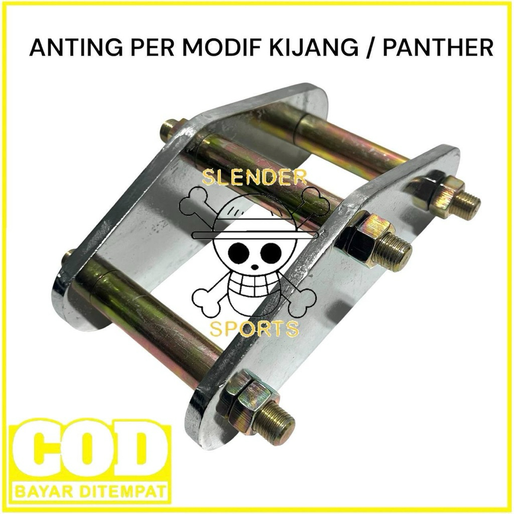 SHACKLE SET PANTHER CHROME - ANTING PER PENINGGI KIJANG MODIF CHROME - SHACKLE SET PENINGGI PER KIJA