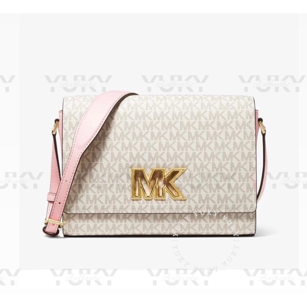 Tas Wanita Branded MICH*EL KO*S MK Mini Md Flap Sign Vanilla Powder Blush 100% Original