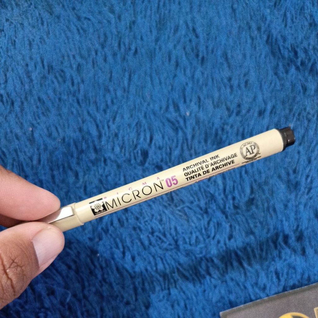 

preloved pigma micron 05 black hitam masih layak pakai