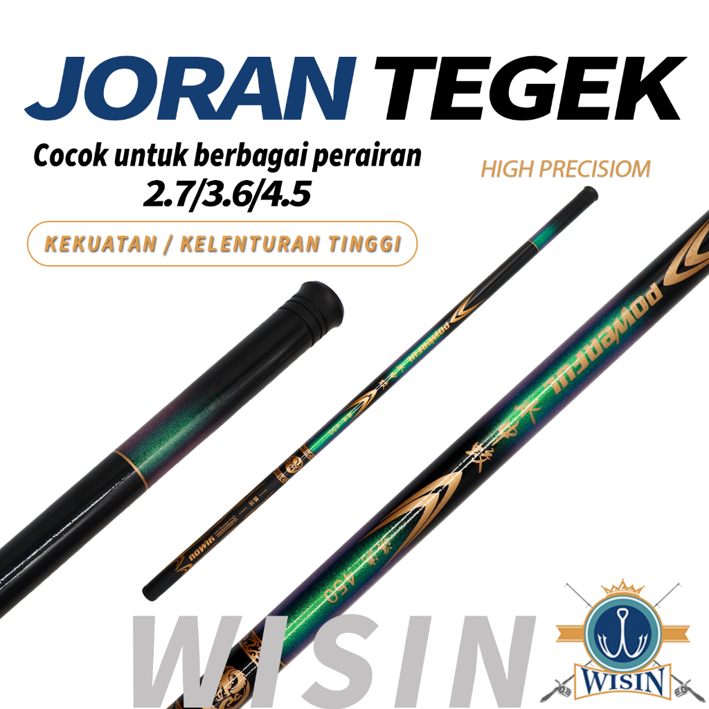 WISIN 2.7M - 4.5M Kualitas Tinggi Super Ringan Tangan Pancing Portabel Teleskopik Pancing Joran Tege
