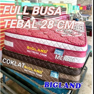 Springbed Bigland Mattress Foam Merah | Kasur Busa Bigland D30 28 Cm - Matras Aja, 120x200 | Matras 