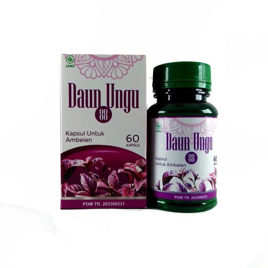 Kapsul daun ungu  obat untuk wasir Kapsul Herbal Daun Ungu HERBAL 21 Mengatasi Gejala Wasir / Ambeie