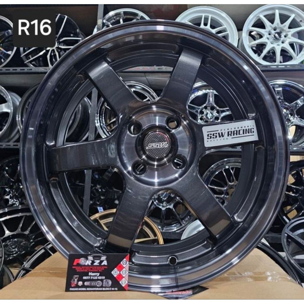 Velg SSW 414 TE37 R16 PCD4x100 Gunmetal Coating. Lebar 7 ET 40