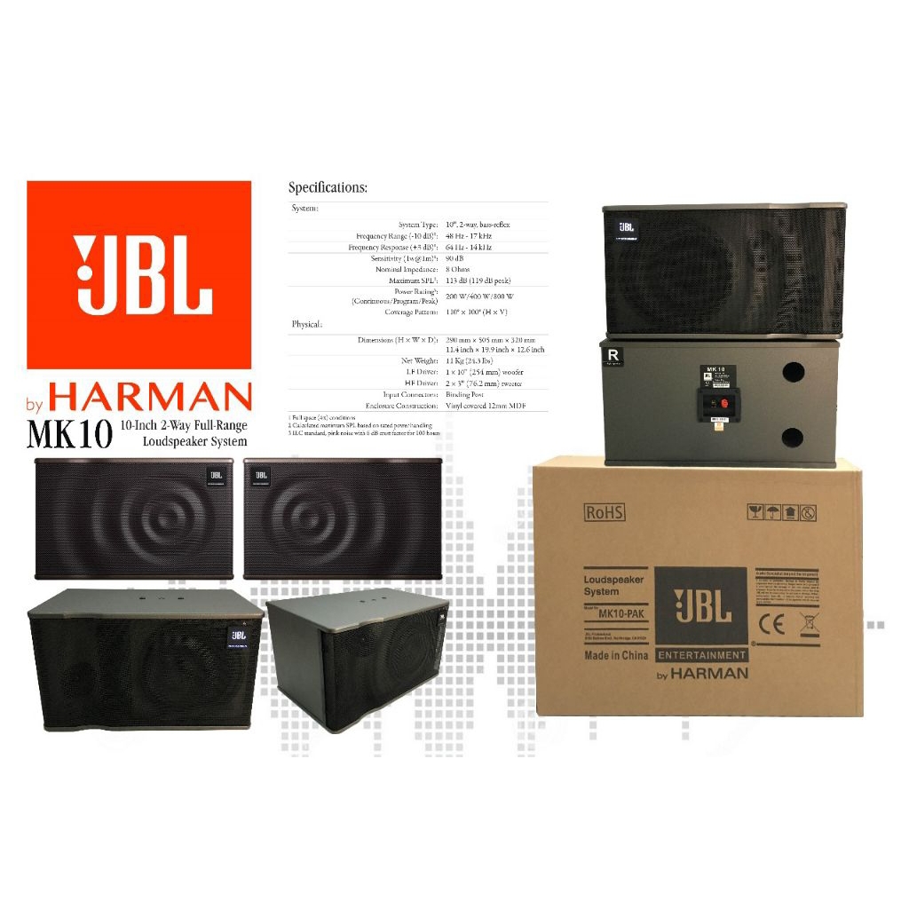 SPEAKER PASIF JBL 10 INCH MK10 SPEAKER KARAOKE HARGA SEPASANG