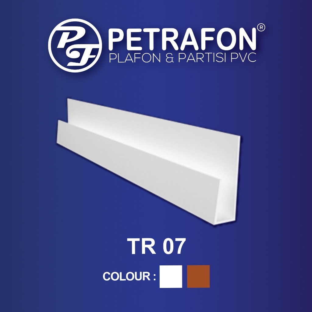 Lis Plafon PVC Type TR 07 - Lis Ujung PVC / LIST PROFIL
