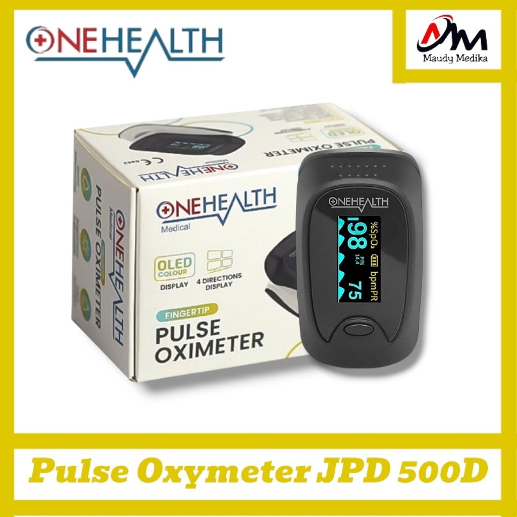 PULSE OXIMETER ONEHEALTH  PULSE OKSIMETER OLED JPD 500D ONEHEALTH FINGER PULSE OXYMETER